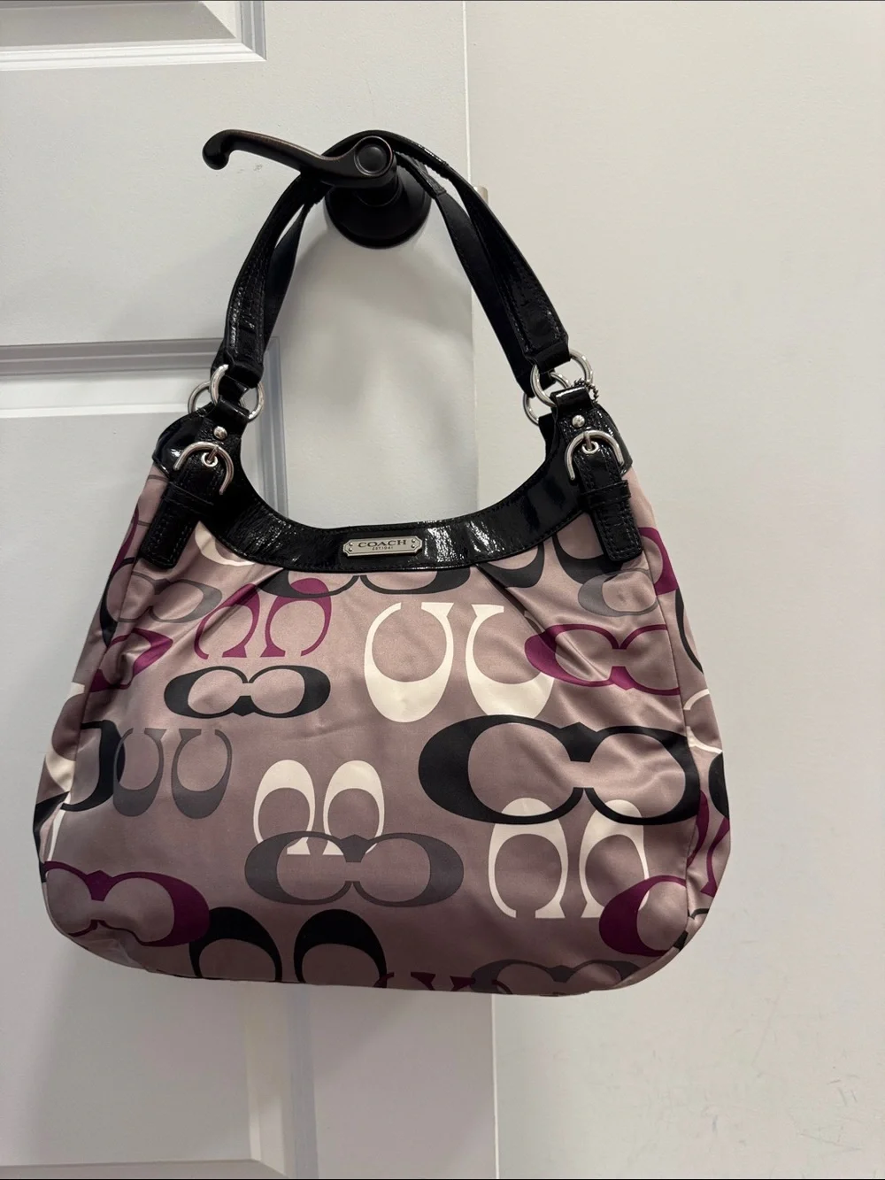 Coach SoHo optic print large signature logo shoulder bag purse with hangtag